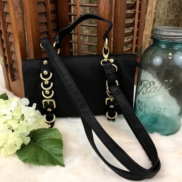 Olivia + Joy Handbags - Olivia + Joy Studded Buckles Satchel Crossbody